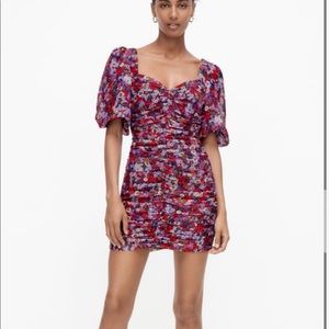 Zara Printed Dress with Draping